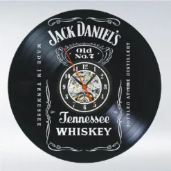 Horloge Murale Rétro 3D En Vinyle « Whiskey »