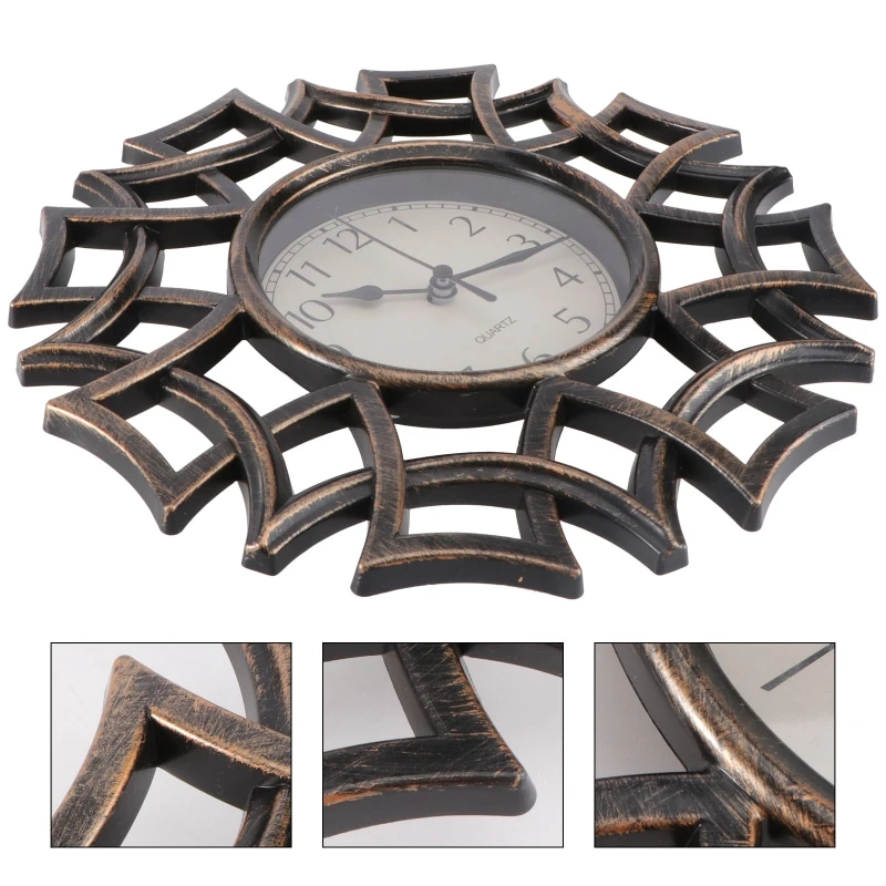 Horloge Murale Vintage Creuse 3D 8 Horloge Murale Vintage Creuse 3D – Image 8