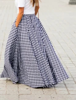 Jupe Longue à Carreaux 12 Jupe Longue à Carreaux -Vintage Soldes jupe longue a carreaux 3