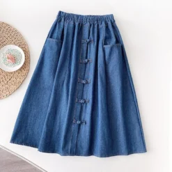 Jupe Mi-longue En Jean