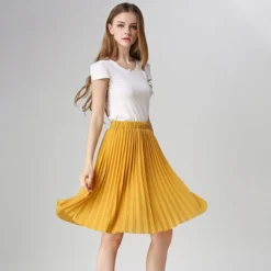 Jupe Mi-longue Plissée