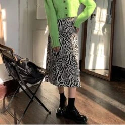 Jupe Vintage Zèbre -Vintage Soldes jupe vintage zebre 5