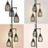 Lampadaire Vintage Industriel Avec 3 Abat-jour Suspendus