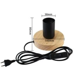 Lampe De Table Design Rétro En Bois -Vintage Soldes lampe de table design retro en bois 4