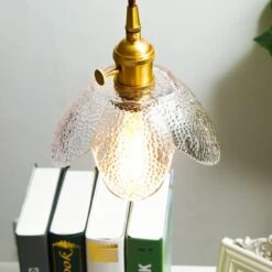 Lampe Suspendue En Verre à Fleurs Style Nordique -Vintage Soldes lampe suspendue en verre a fleurs style nordique 4