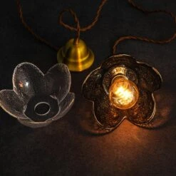 Lampe Suspendue En Verre à Fleurs Style Nordique -Vintage Soldes lampe suspendue en verre a fleurs style nordique 6