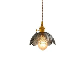Lampe Suspendue En Verre à Fleurs Style Nordique -Vintage Soldes lampe suspendue en verre a fleurs style nordique 7