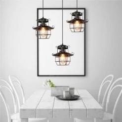 Lampe Suspendue Vintage En Métal Idéal Pour Loft Ou Café -Vintage Soldes lampe suspendue vintage en metal ideal pour loft ou cafe 1