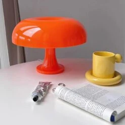 Lampe Vintage De Table En Forme De Champignon