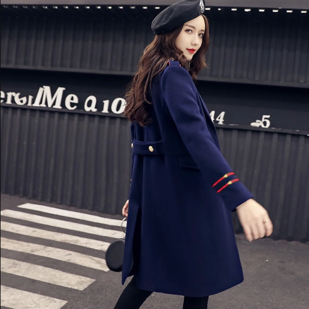 Manteau D’hiver Style Militaire à Double Boutonnage Pour Femme 3 Manteau D’hiver Style Militaire à Double Boutonnage Pour Femme – Image 3