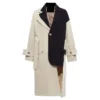 Manteau Trench Blazer Vintage Beige Et Noir