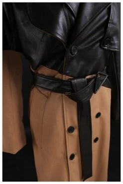 Manteau Trench Vintage En Jersey Et Simili Cuir Pour Femme 10 Manteau Trench Vintage En Jersey Et Simili Cuir Pour Femme -Vintage Soldes manteau trench vintage en jersey et simili cuir pour femme 4