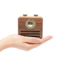 Mini Radio Sans Fil Haut-parleur Bluetooth Bois Rétro -Vintage Soldes mini radio sans fil haut parleur bluetooth bois retro 3