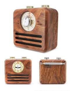 Mini Radio Sans Fil Haut-parleur Bluetooth Bois Rétro -Vintage Soldes mini radio sans fil haut parleur bluetooth bois retro 4