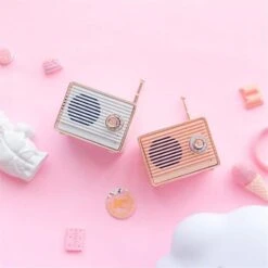 Mini Radio Vintage Portable Avec Haut-parleur Et Bluetooth