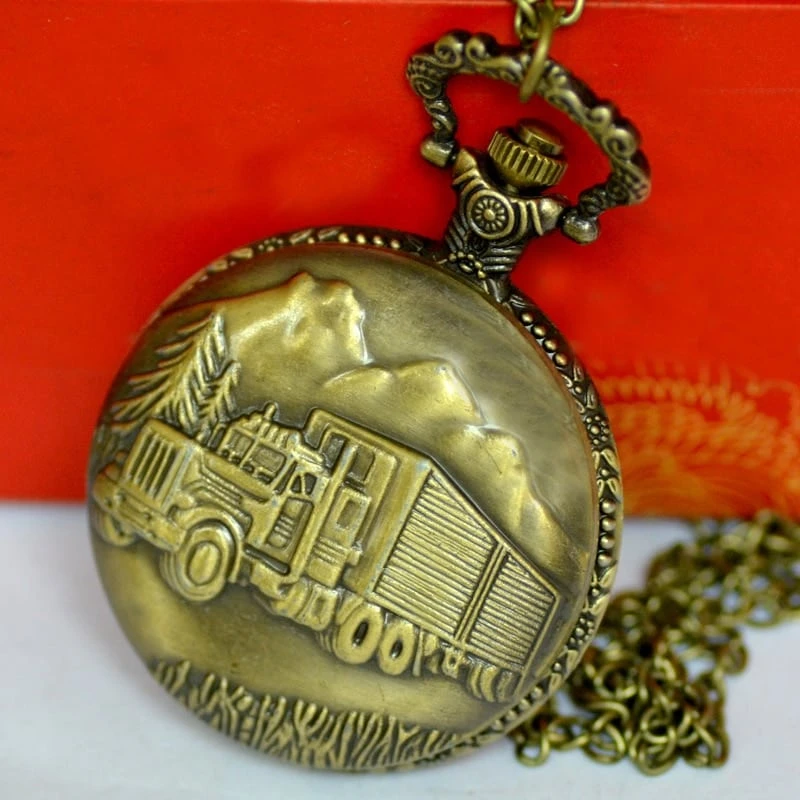 Montre à Gousset Avec Motif De Camion 2 Montre à Gousset Avec Motif De Camion – Image 2