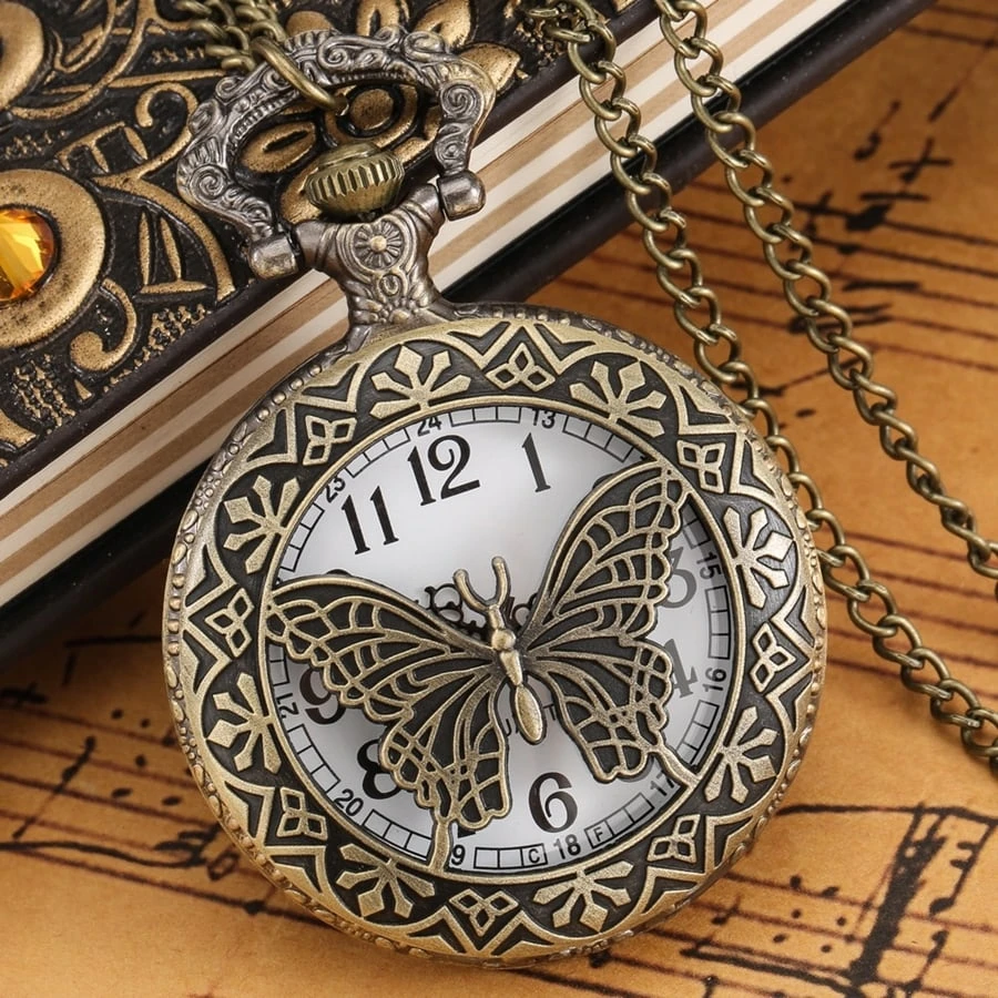 Montre à Gousset Avec Papillon 2 Montre à Gousset Avec Papillon – Image 2