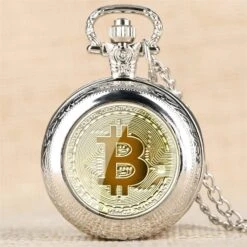 Montre à Gousset Avec Symbole Du Bitcoin 15 Montre à Gousset Avec Symbole Du Bitcoin -Vintage Soldes montre a gousset avec symbole du bitcoin argente