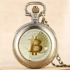 Montre à Gousset Avec Symbole Du Bitcoin 13 Montre à Gousset Avec Symbole Du Bitcoin -Vintage Soldes montre a gousset avec symbole du bitcoin bronze