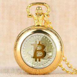 Montre à Gousset Avec Symbole Du Bitcoin 14 Montre à Gousset Avec Symbole Du Bitcoin -Vintage Soldes montre a gousset avec symbole du bitcoin dore