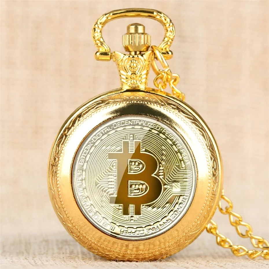 Montre à Gousset Avec Symbole Du Bitcoin 7 Montre à Gousset Avec Symbole Du Bitcoin – Image 7