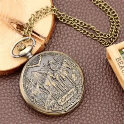 Montre à Gousset Décor Trappeur Américain 9 Montre à Gousset Décor Trappeur Américain -Vintage Soldes montre a gousset decor trappeur americain 2