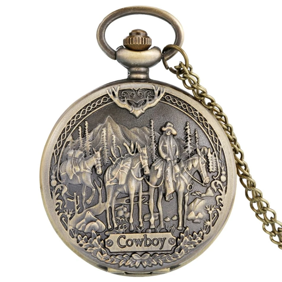 Montre à Gousset Décor Trappeur Américain 3 Montre à Gousset Décor Trappeur Américain – Image 3