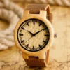 Montre Vintage à Quartz En Bois
