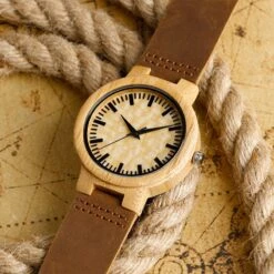 Montre Vintage à Quartz En Bois -Vintage Soldes montre vintage a quartz en bois 5