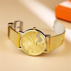 Montre Vintage En Maille à Motif Cœur -Vintage Soldes montre vintage en maille a motif coeur 5