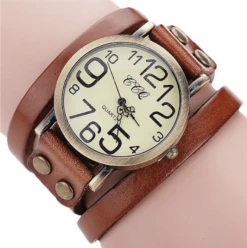 Montre Vintage Quartz Avec Bracelet En Imitation Cuir -Vintage Soldes montre vintage quartz avec bracelet en imitation cuir 6