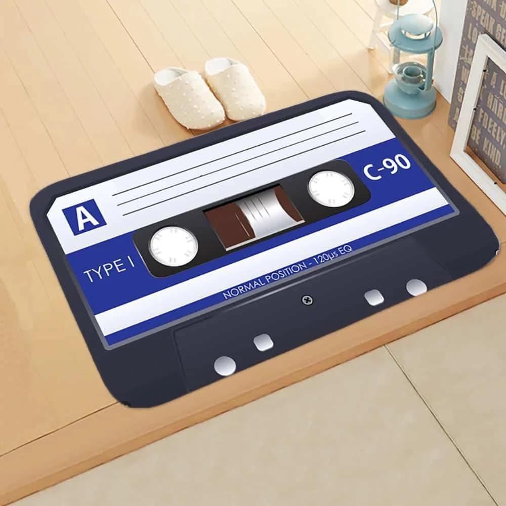 Paillasson Déco Imprimé Cassette Audio Vintage 40 X 60 Cm 5 Paillasson Déco Imprimé Cassette Audio Vintage 40 X 60 Cm – Image 5