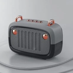 Petite Enceinte Portable Colorée Back To The 60’s -Vintage Soldes petite enceinte portable coloree back to the 60 gris