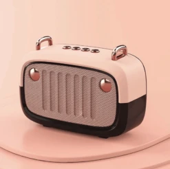 Petite Enceinte Portable Colorée Back To The 60’s -Vintage Soldes petite enceinte portable coloree back to the 60 rose