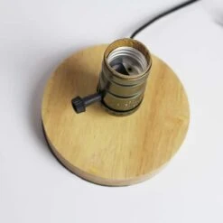 Petite Lampe De Chevet Rétro En Bois -Vintage Soldes petite lampe de chevet retro en bois 5