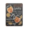 Plaque Vintage En Métal Cocktail « Aperol Spritz »