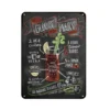 Plaque Vintage En Métal Cocktail « Bloody Mary »