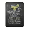 Plaque Vintage En Métal Cocktail « Margarita »