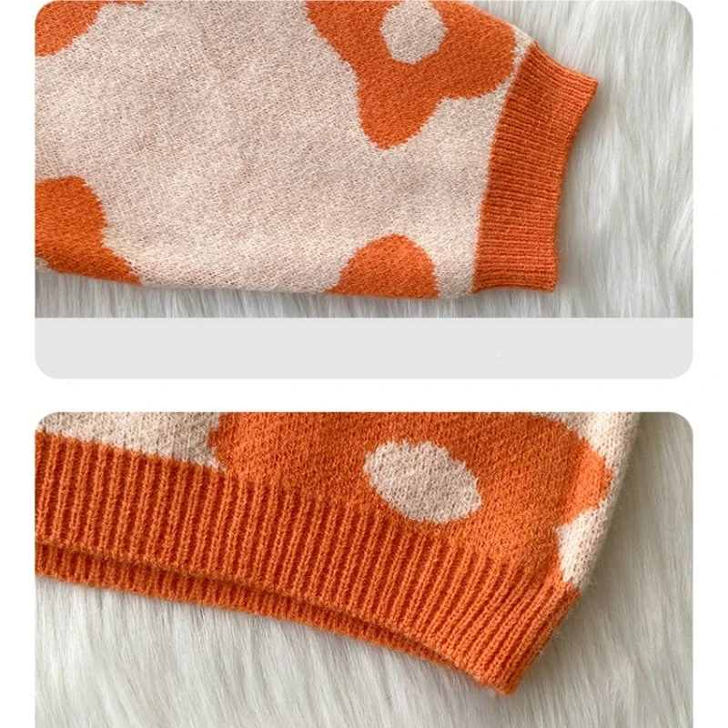 Pull Ample Femme Vintage Imprimé Fleur 4 Pull Ample Femme Vintage Imprimé Fleur – Image 4