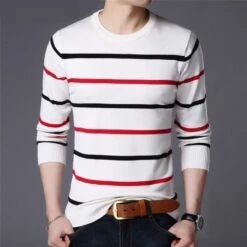Pull Homme Vintage à Bandes Fines -Vintage Soldes pull homme vintage a bandes fines 2