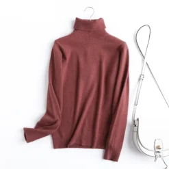 Pull Laine Col Roulé Vintage Femme