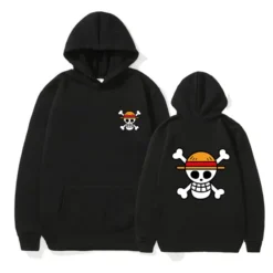 Pull One Piece à Capuche Luffy Pirate Vintage