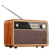 Radio-réveil Multifonction En Bois
