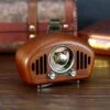Radio Vintage Rechargeable En Bois Avec Bluetooth