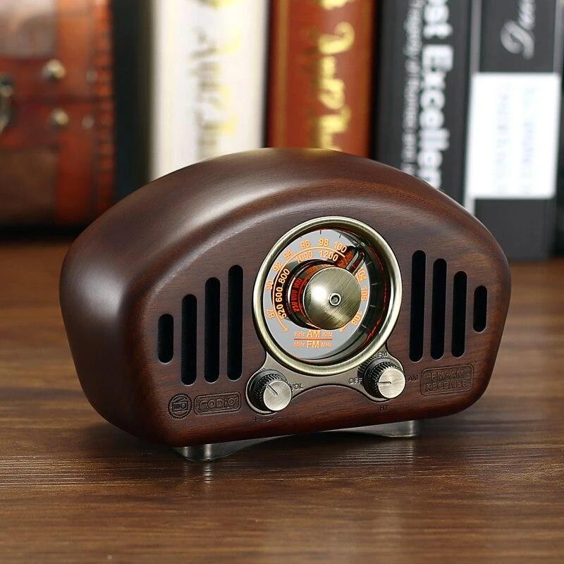 Radio Vintage Rechargeable En Bois Avec Bluetooth 6 Radio Vintage Rechargeable En Bois Avec Bluetooth – Image 6