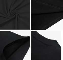 T-shirt Noir En Coton Imprimé Vintage Pour Homme 5 T-shirt Noir En Coton Imprimé Vintage Pour Homme -Vintage Soldes t shirt en coton et col rond vintage i hate people pour homme 3