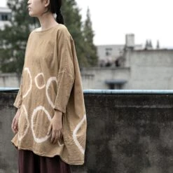 T-shirt Vintage Oversize En Lin