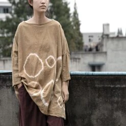 T-shirt Vintage Oversize En Lin -Vintage Soldes t shirt vintage oversize en lin