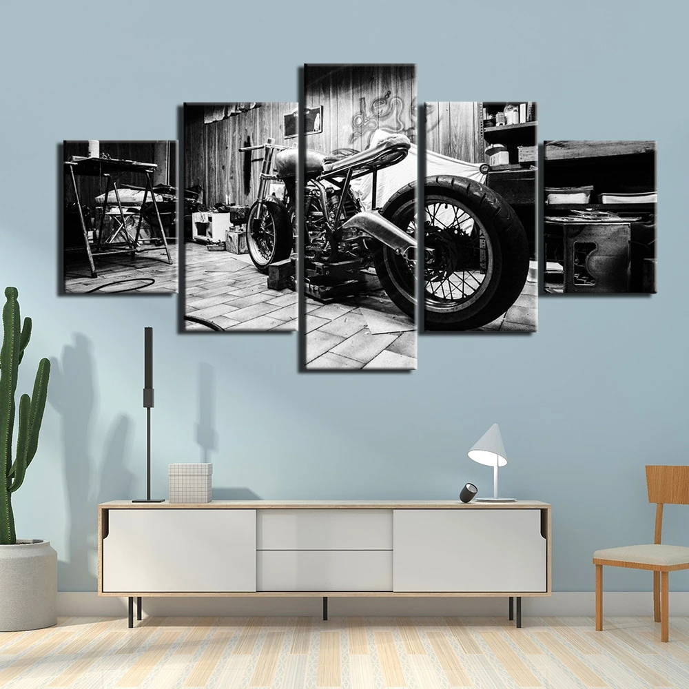 Tableau Moto Noir Et Blanc 2 Tableau Moto Noir Et Blanc – Image 2