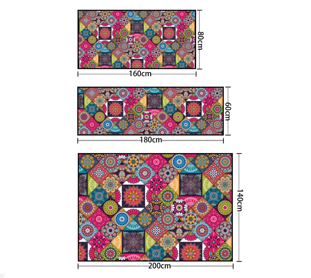 Tapis De Sol Design Rétro Multicolore Et Formes Géométriques 5 Tapis De Sol Design Rétro Multicolore Et Formes Géométriques – Image 5
